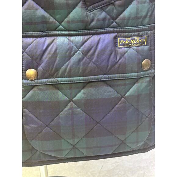 Ralph Lauren Polo Men's L Quilted Filled Blackwatch Plaid Vest Jacket Rare-NEW - Picture 3 of 14